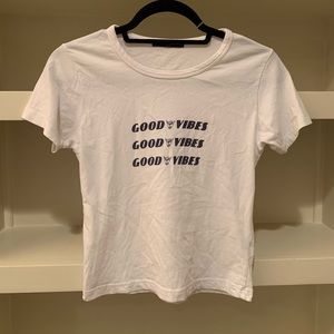 Good Vibes Brandy Melville Graphic Tee TShirt